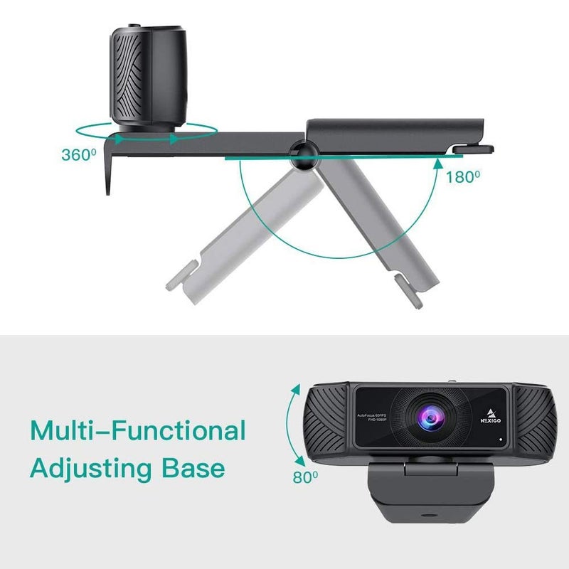 NexiGo N680 1080P Business Webcam with Microphone, Software and Privacy Cover, AutoFocus, Streaming USB Web Camera, for Online Class, Zoom Meeting Skype Facetime Teams, PC Mac Laptop Desktop - Image 5